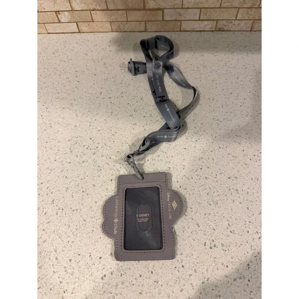 Disney Cruise Line Castaway Club Captain Mickey Platinum Lanyard Holder